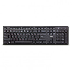 SVEN KB-E5900W, Wireless Keyboard, 107 keys, slim compact design, low-profile keys with smooth stroke, Nano receiver, USB, Black